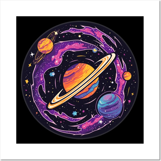 Nebulous Gas Giants Wall Art by Pixel Dreams